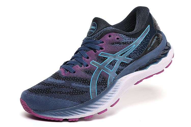 Tênis Asics Gel Nimbus 23 - Azul Escuro e Roxo - Feminino 