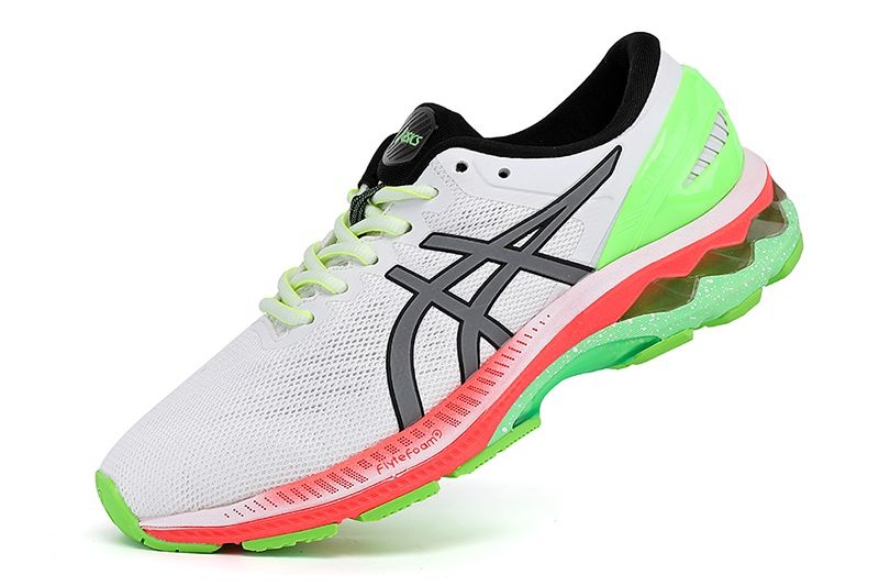 Tênis Asics Gel Kayano 27 - Branco e Verde Claro - Masculino 