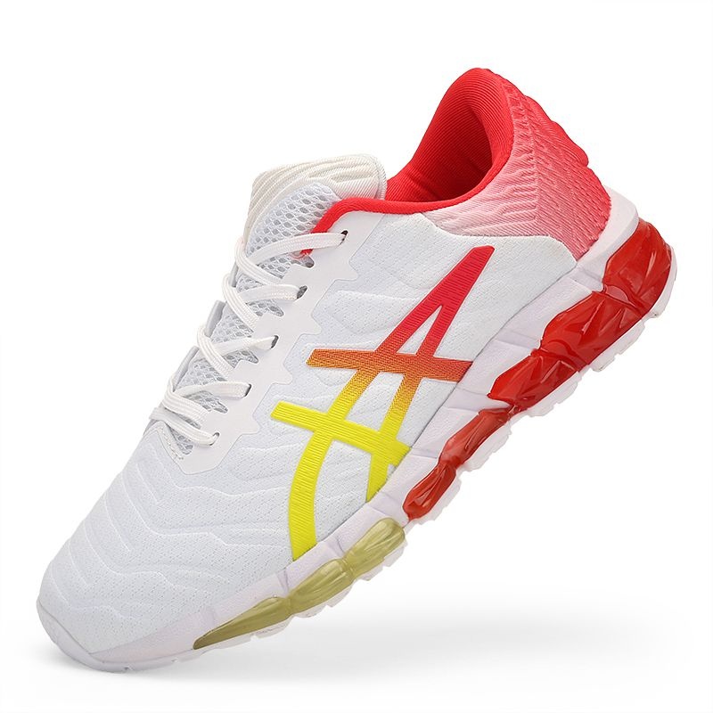 Tênis Asics Gel Quantum 360 5 - Branco Vermelho e Amarelo - Feminino 