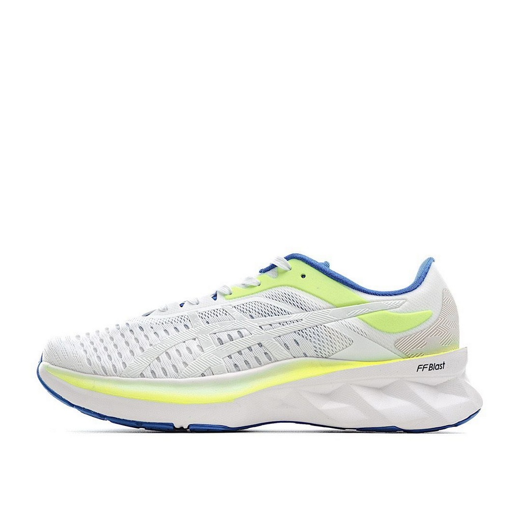 Tênis Asics NovaBlast - Branco Azul e Verde - Masculino 