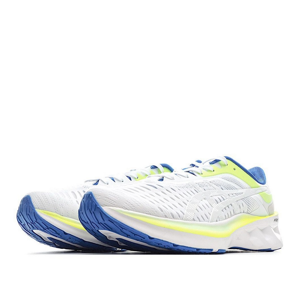 Tênis Asics NovaBlast - Branco Azul e Verde - Masculino