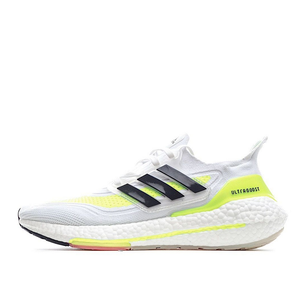 Tênis Adidas UltraBoost 21 - Branco e Verde - Masculino 