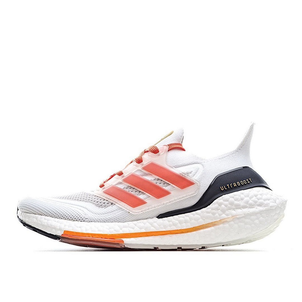 Tênis Adidas UltraBoost 21 - Branco Vermelho e Preto - Masculino 