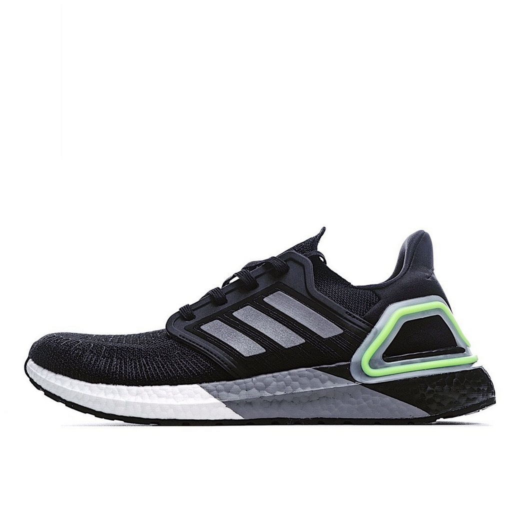 Tênis Adidas UltraBoost 20 - Preto Grafite e Verde - Masculino 