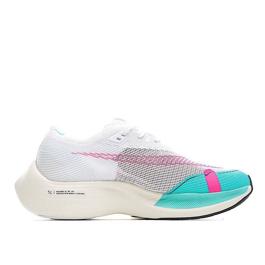 Tênis Nike ZoomX Vaporfly NEXT% - Branco e Azul Claro - Feminino