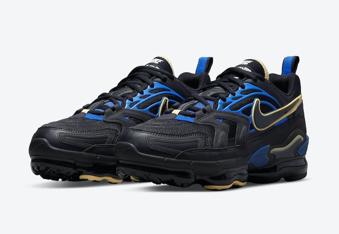 Tênis Nike Air VaporMax Evo - Preto Azul e Dourado - Masculino