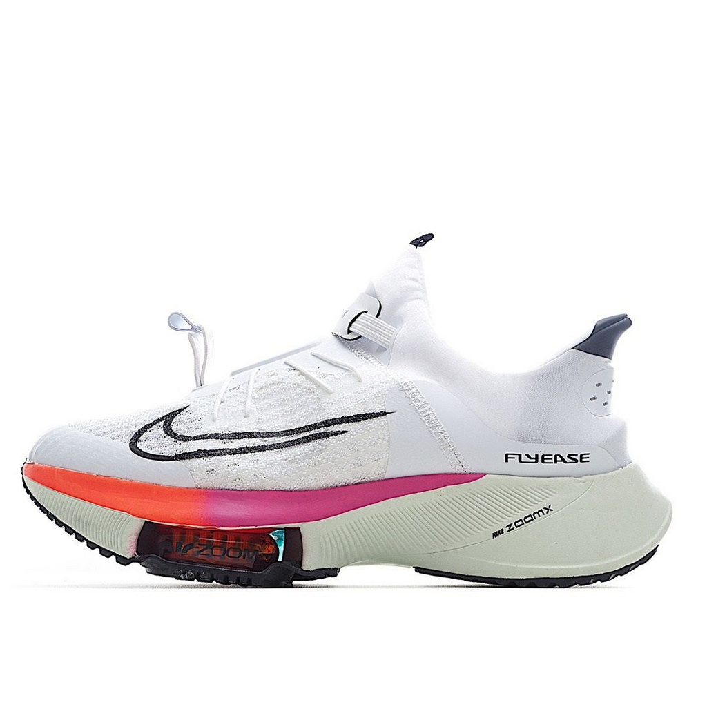 Tênis Nike Air Zoom Tempo Next% FlyEase - Branco e Rosa - Feminino 