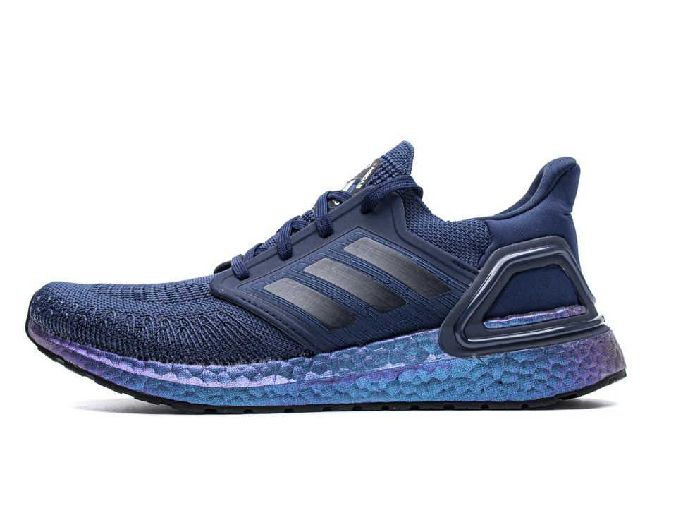 Tênis Adidas UltraBoost 20 - Azul Escuro e Roxo - Masculino 