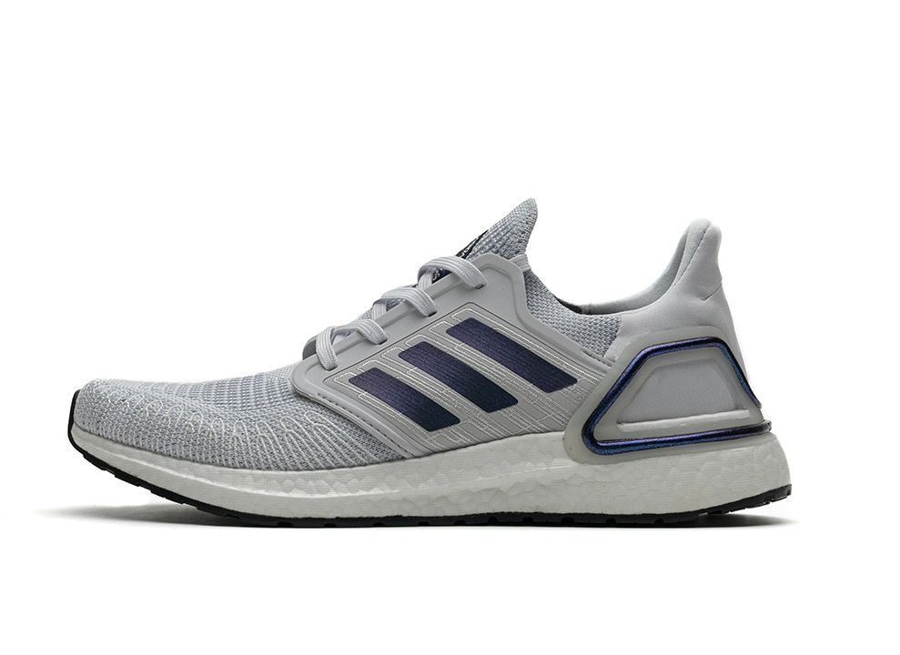 Tênis Adidas UltraBoost 20 - Cinza e Azul Metálico - Masculino 