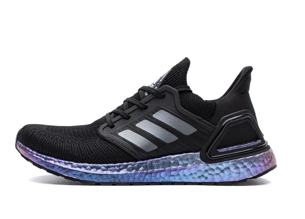 Tênis Adidas UltraBoost 20 - Preto e Roxo Metálico - Masculino 