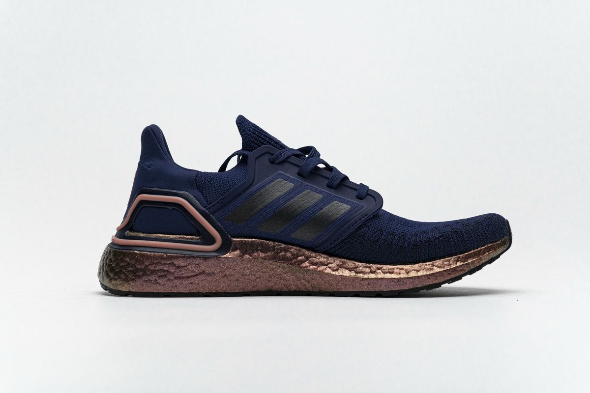 Tênis Adidas UltraBoost 20 - Azul Escuro e Dourado - Masculino